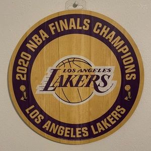 Los Angeles Lakers 2020 NBA Finals Wood Logo Sign. 11x11  WINCRAFT